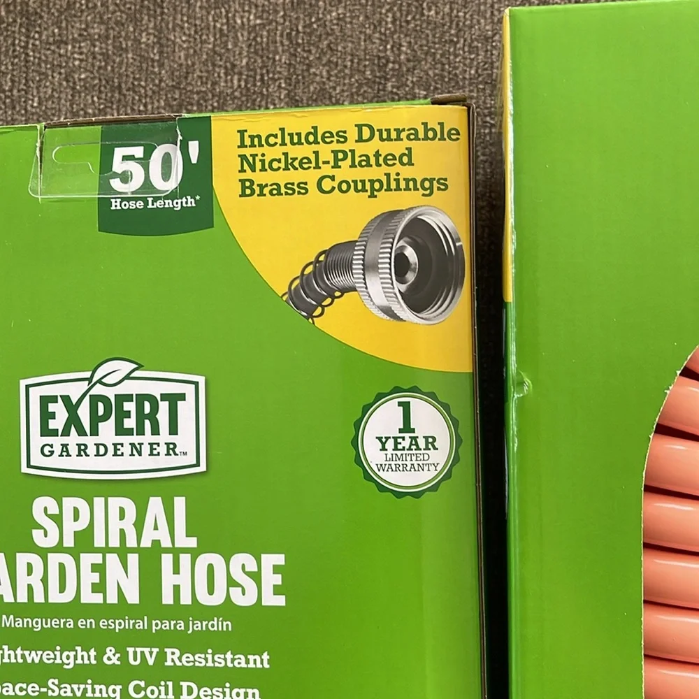 Brand new lightweight spiral garden hose 50 feet - Picture 3 of 3